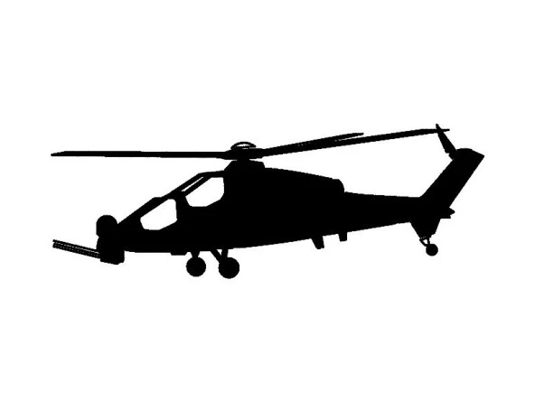 Atak Helikopter Oto Motor Laptop Duvar Folyo Sticker 10x4 Cm