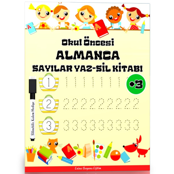 Okul Öncesi ALMANCA Sayılar YAZ-SİL Kitabı