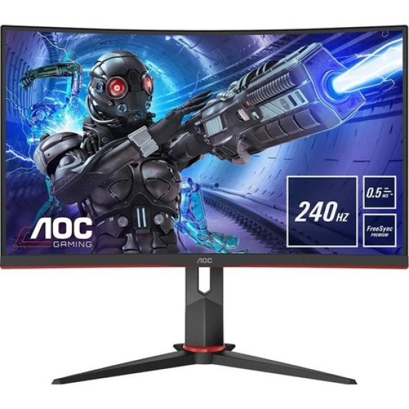 AOC 27 inc C27G2ZE/BK 240Hz 0.5 ms FreeSync Curved Monitör(Ölü Pixel)