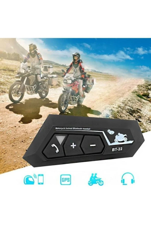 Torima  22B Bluetooth Motosiklet Kulaklığı Intercom Siyah Motorsiklet Kulaklık - Resim 3