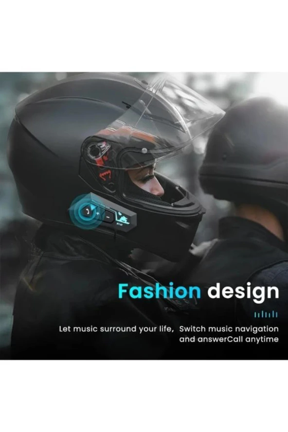 Torima  22B Bluetooth Motosiklet Kulaklığı Intercom Siyah Motorsiklet Kulaklık - Resim 7