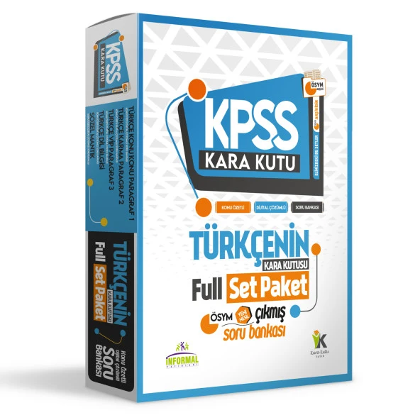 KPSS Türkçenin Kara Kutusu Konu Özetli Dijital Ç. ÖSYM Çıkmış Soru Bankası Full Set Paket