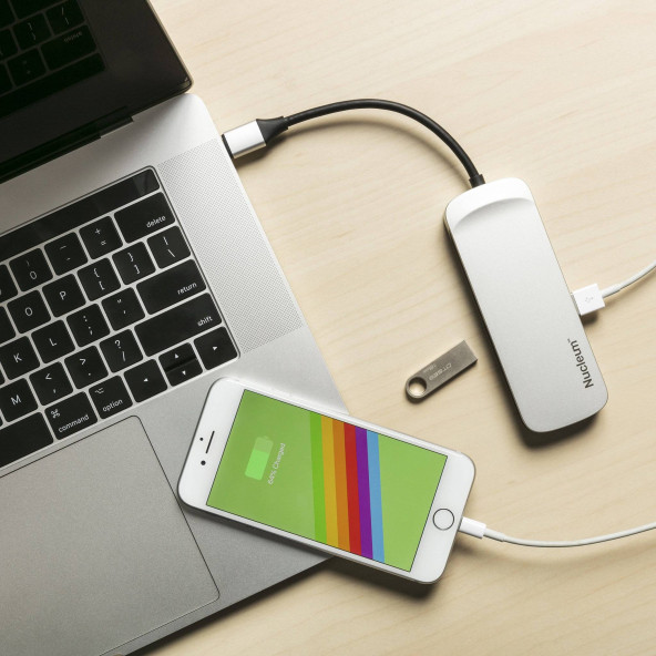 Kingston Nucleum HDMI + USB 3.1 + USB-C + MicroSD Apple Macbook Dönüştürücü Hub C-HUBC1-SR-EN - 2