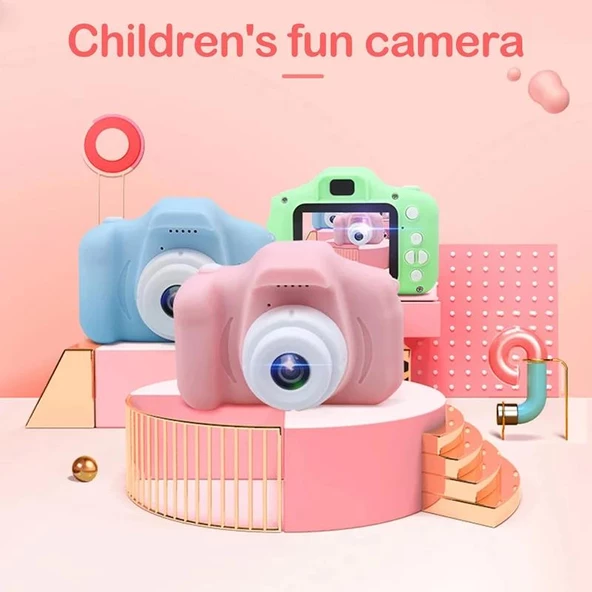 Torima CMR 7 Pembe Mini 1080p Hd Çocuk Kamera Dijital Fotoğraf Makinesi 2.0 Inç Ekran - 4