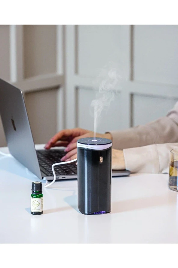 Aroma Yayıcı Ultrasonik Hava Nemlendirici LED'li Ev Araba için Mini Aromaterapi Difüzör 100mL