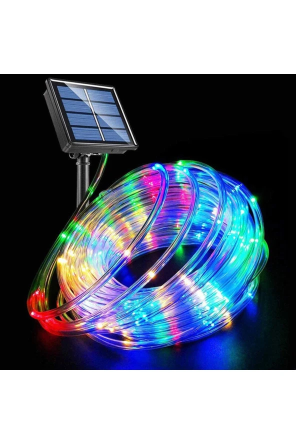 Solar Enerjili Neon Rgb Led Dış Mekan Bahçe Teras Balkon Ağaç Aydınlatması Animasyonlu(10 METRE)