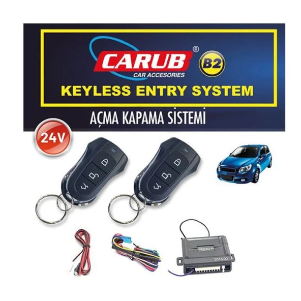 CARUB B2 Açma Kapama 24V S.Çıkışlı Siyah Oval