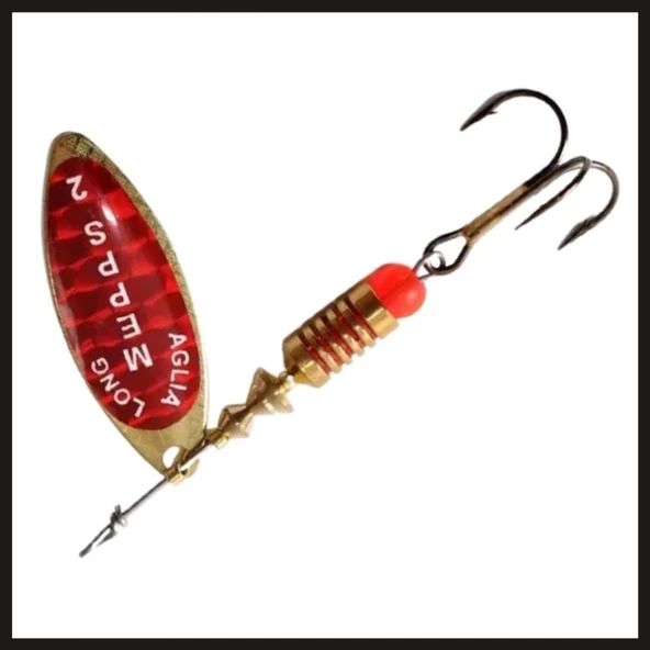 Uyguna-Yakala Mepps Altın-kırmızı Söğüt No:1 Aglia Long Redbo-KAŞ.402 - Resim 2