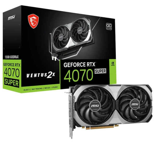 MSI Nvidia GeForce RTX4070 SUPER VENTUS 2X OC 12GB GDDR6X 192 Bit Ekran Kartı