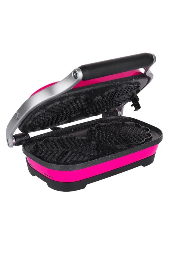 Aksu Vintage Waffle Makinesi Double Barbie Pembe - 3