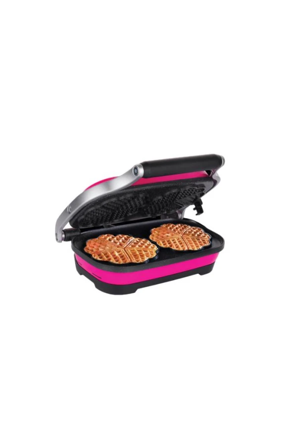 Aksu Vintage Waffle Makinesi Double Barbie Pembe - 4