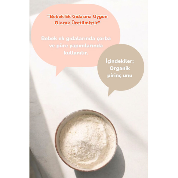 BEYORGANİK Organik Bebek Pirinç Unu 500gr - 4