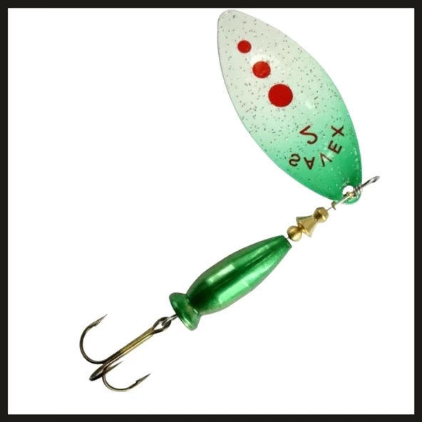 Uyguna-Yakala Beyaz/ Üst Yeşil&kırmızı Noktalı No:2/20 Gr Savex Alpha Long-KAŞ.118 ürün görseli