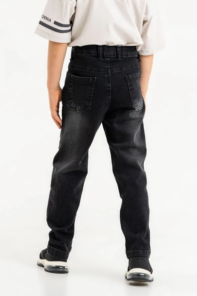 Çift Cepli Fermuarlı Klasik Erkek Çocuk Pantolon - Resim 7