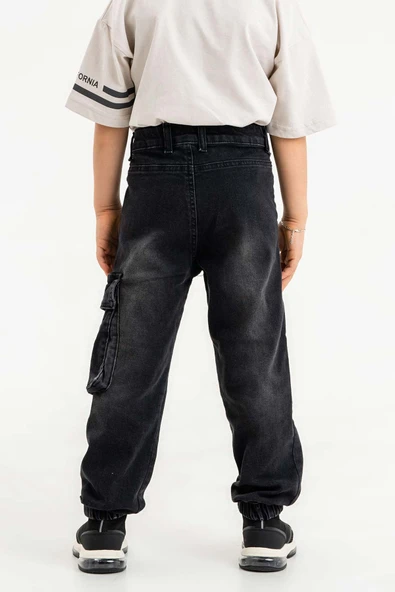 Çift Cepli Fermuarlı Klasik Erkek Çocuk Pantolon - Resim 8