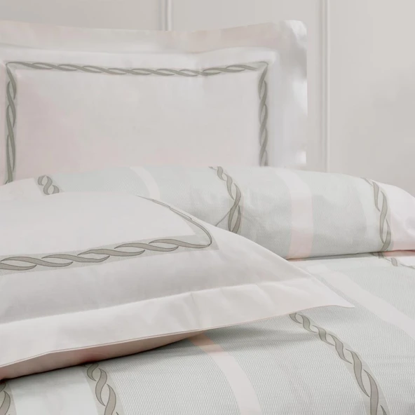 FONTANA ÇİFT KİŞİLİK YATAK ÖRTÜLÜ NEVRESİM TAKIMI BEJ - Resim 2