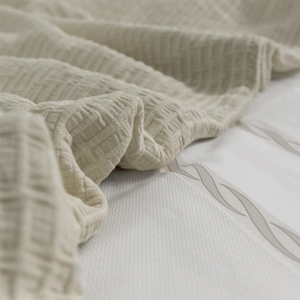 FONTANA ÇİFT KİŞİLİK YATAK ÖRTÜLÜ NEVRESİM TAKIMI BEJ - Resim 3