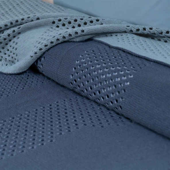 MAXWELL ÇİFT KİŞİLİK YATAK ÖRTÜLÜ NEVRESİM TAKIMI TURKUAZ - Resim 3