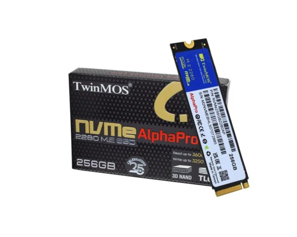 TWINMOS 256GB M.2 NVME SSD 3600Mb-3250Mb/s NVMe256GB2280AP - 2