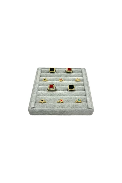 Yüzük Küpe Koldüğmesi Takı Standı Gri Anfora 15 x 15 Cm - 2