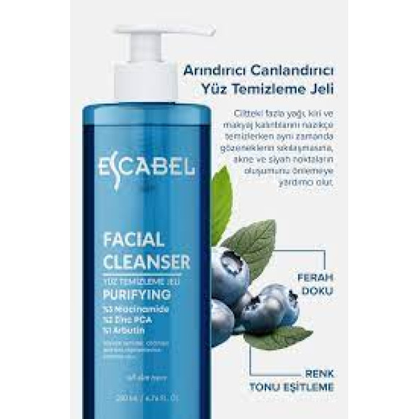 EscabelArındırıcı Canlandırıcı Yüz Temizleme Jeli 200 ml - 2