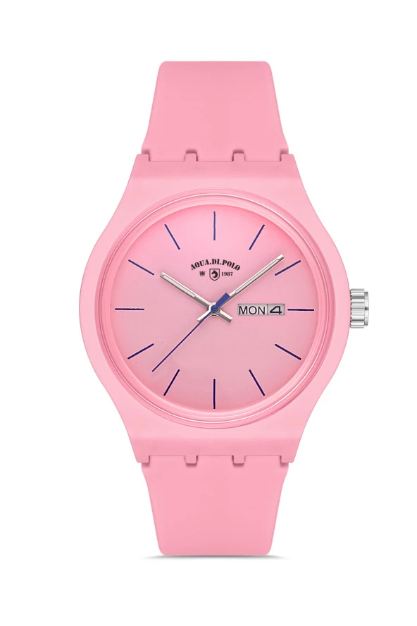 Aqua Di Polo 1987 APWR031809 Neon Pembe Kadın Silikon Kol Saati