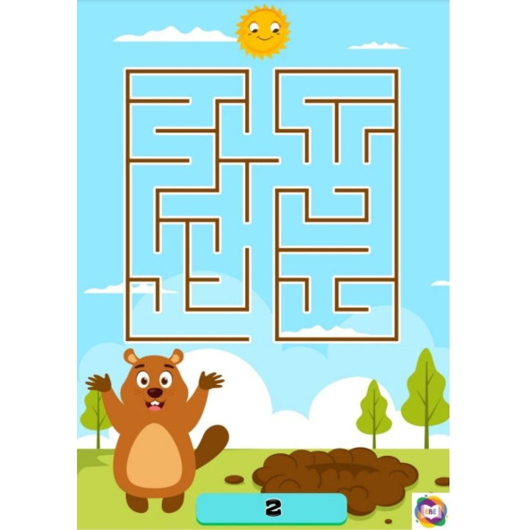 YAZ-SİL Labirent Bulmaca Kitabı (34 Süper Labirent Bulmaca) - 3