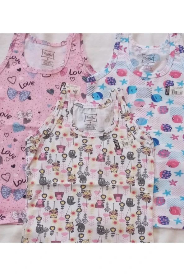 3lü Paket Kız Çocuk Atlet - 2