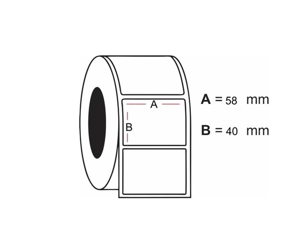 Termal Barkod Etiketi 40x58 1 Rulo 500 Adet