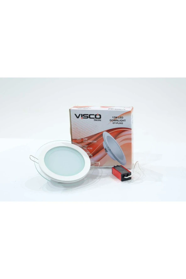 Visco 12w Downlıght Led Panel Camlı Beyaz 6500k