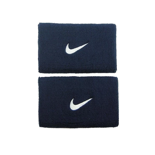 Nike Swoosh Doublewide Wristbands 2  Unisex Gri Bileklik