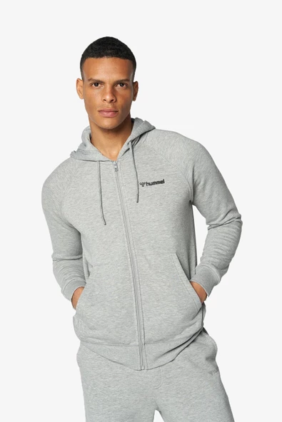 Hummel Hml Wesley Zip Hoodie Erkek Gri Sweatshirt 921739-2006