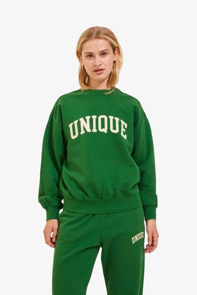 JJXX Jxjada Soft Loose Ls Sweat Swt Sn Kadın Yeşil Sweatshirt 12244363-Green