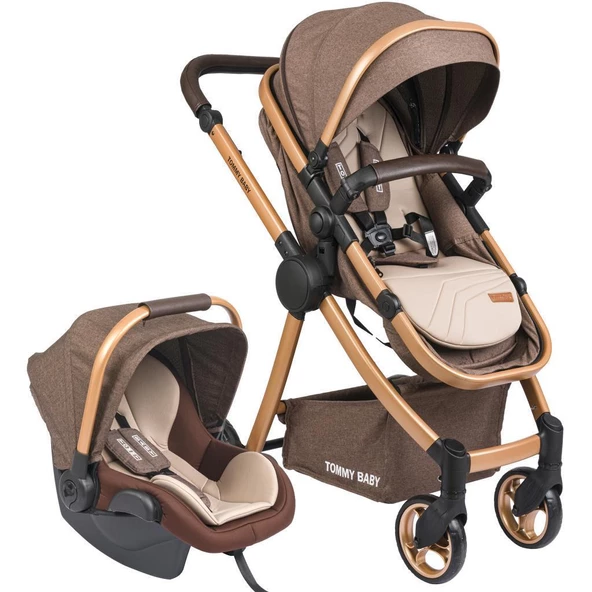 TommyBaby Safir 5'li Set Bebek Arabası Oyun Parkı Çanta Yatak - 10