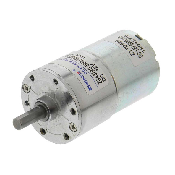 ZGA37RG 12V 37mm 10Rpm Redüktörlü DC Motor Metal Dişli Yüksek Tork Kuvvet Robot Oyuncak RC Araba - Resim 6
