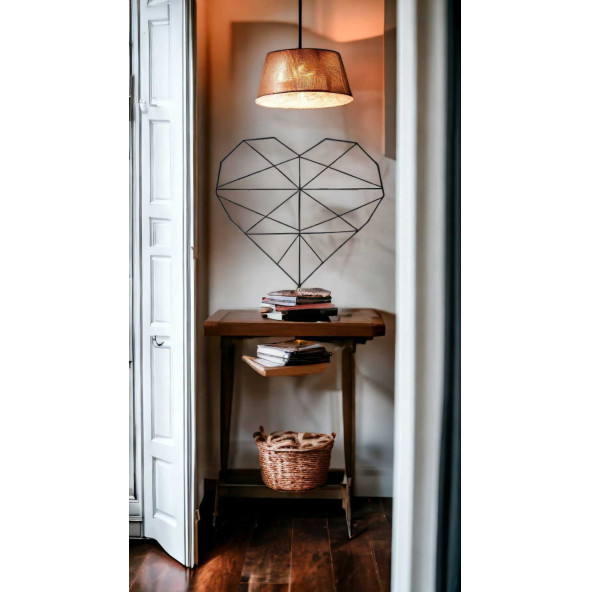 DEKORATİF KALP TEL PANO METAL FOTOĞRAFLIK ÇOK AMAÇLI DUVAR ÇERÇEVESİ - 2