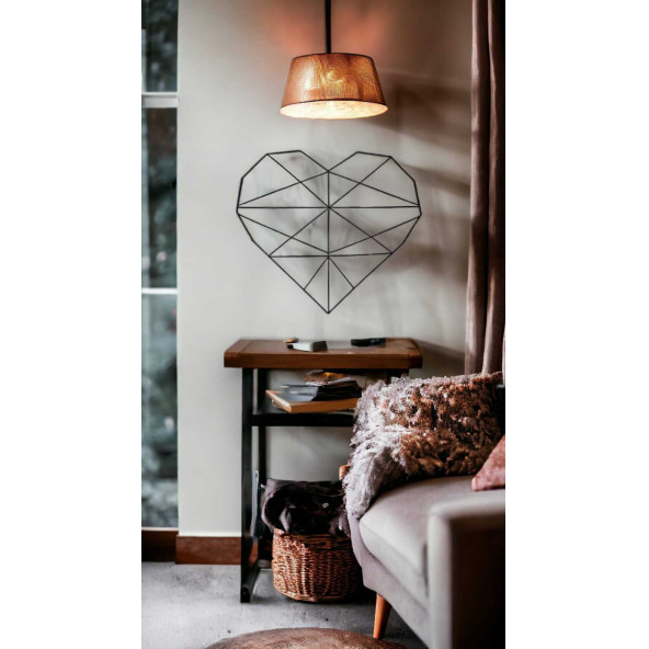 DEKORATİF KALP TEL PANO METAL FOTOĞRAFLIK ÇOK AMAÇLI DUVAR ÇERÇEVESİ - 3