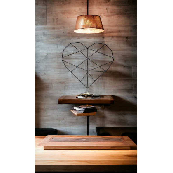 DEKORATİF KALP TEL PANO METAL FOTOĞRAFLIK ÇOK AMAÇLI DUVAR ÇERÇEVESİ - 4