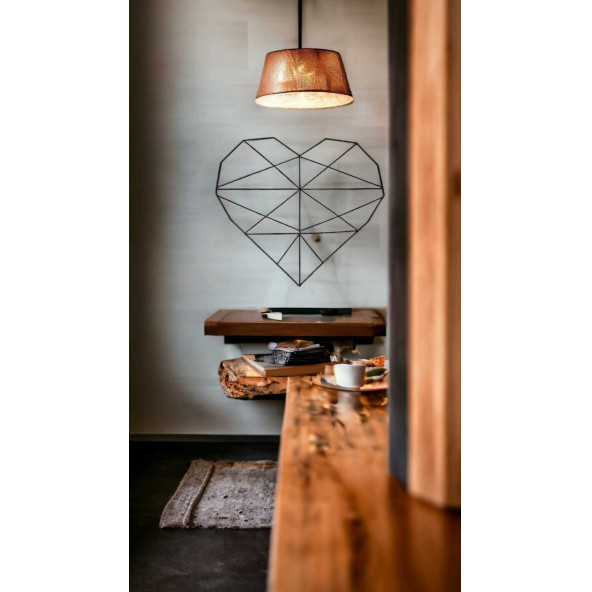 DEKORATİF KALP TEL PANO METAL FOTOĞRAFLIK ÇOK AMAÇLI DUVAR ÇERÇEVESİ - 6