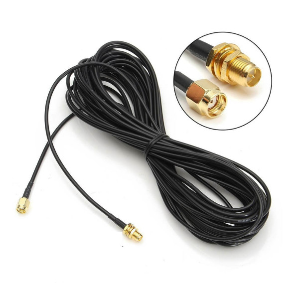 RG174 50 ohm Koaksiyel Rp Sma Erkek Rp Sma Dişi 3 Metre Kablo RF Sinyal Uzatma Kablosu 0-6Ghz - 1