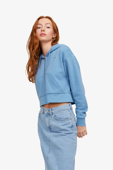 JJXX Jxabbie Kadin Mavi Sweatshirt 12219609-Silverlakeblue