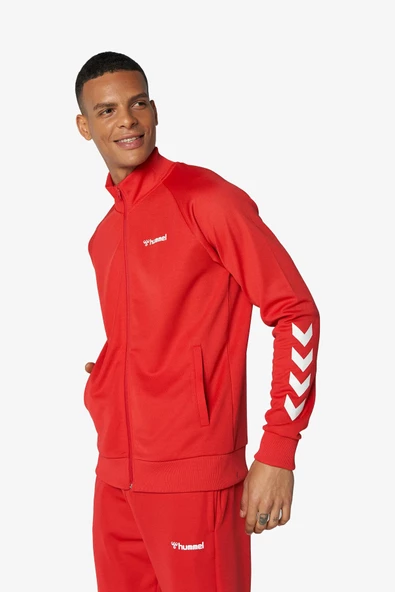 Hummel Hmlfalconzo Zip Erkek Kırmızı Eşofman Üstü 921133-3658