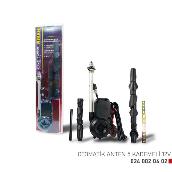 Niken Otomatik Anten 5 Kademli 12V 024 002 04 02