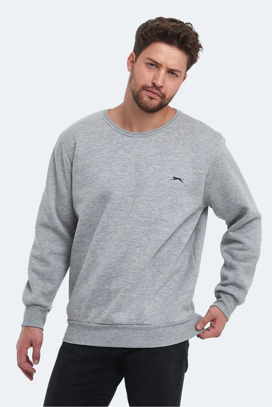 Slazenger KORAL IN Erkek Sweatshirt Gri - 6