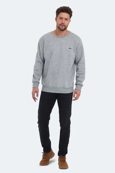 Slazenger KORAL IN Erkek Sweatshirt Gri - 7