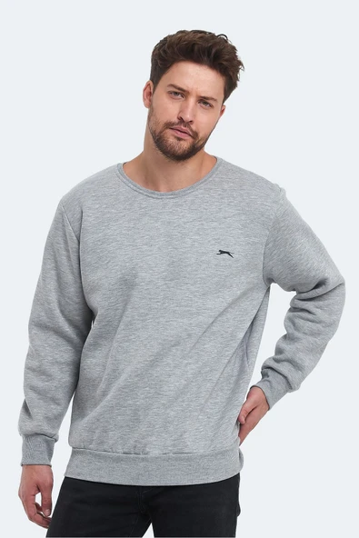 Slazenger KORAL IN Erkek Sweatshirt Gri - 4