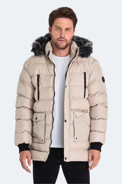 Slazenger Harvıe Ktn Erkek Mont & Kaban Taş Gri - 4