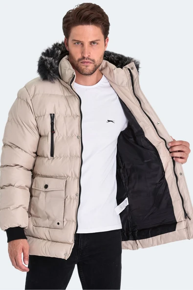 Slazenger Harvıe Ktn Erkek Mont & Kaban Taş Gri - 5