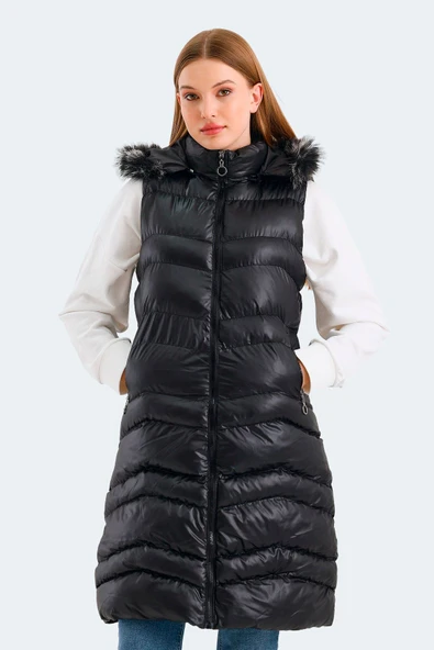 Slazenger Nate Kadın Yelek Siyah - Resim 5