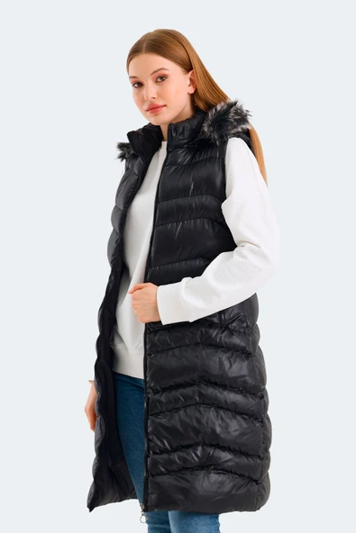 Slazenger Nate Kadın Yelek Siyah - Resim 6